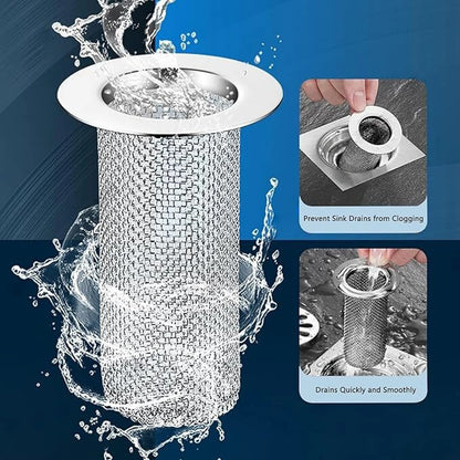 Sink Hair Filter, Removable Stainless Steel Drain Stopper Plug